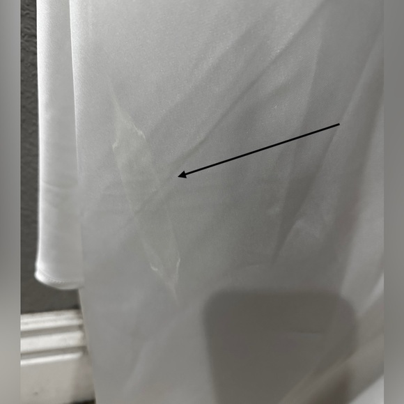 Lulus Eternally Loved White Cutout Satin Off-the-Shoulder Maxi Dress LARGE NEW - Picture 6 of 7